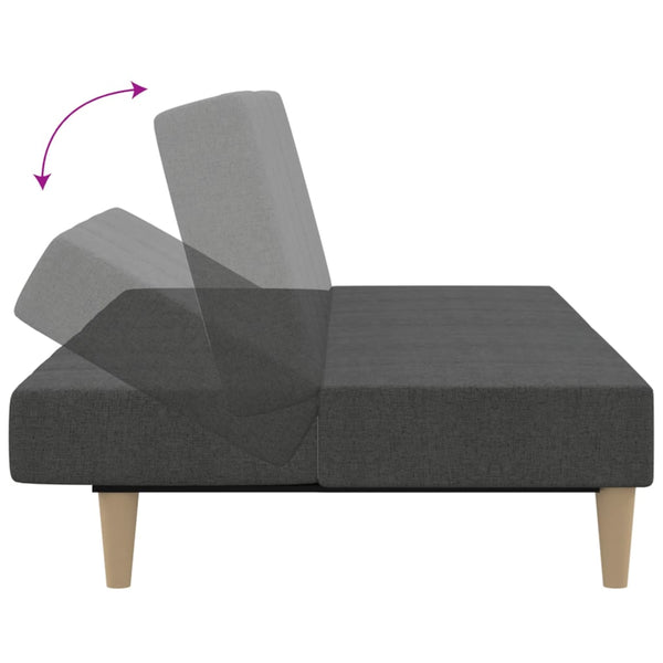 Schlafsofa 2-Sitzer Dunkelgrau