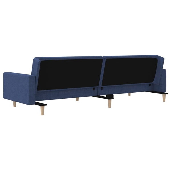 Blaues Schlafsofa 2-Sitzer mit Kissen