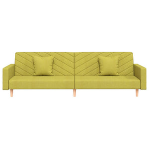 Grünes Schlafsofa 2-Sitzer mit Kissen