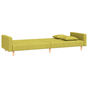 Grünes Schlafsofa 2-Sitzer mit Kissen