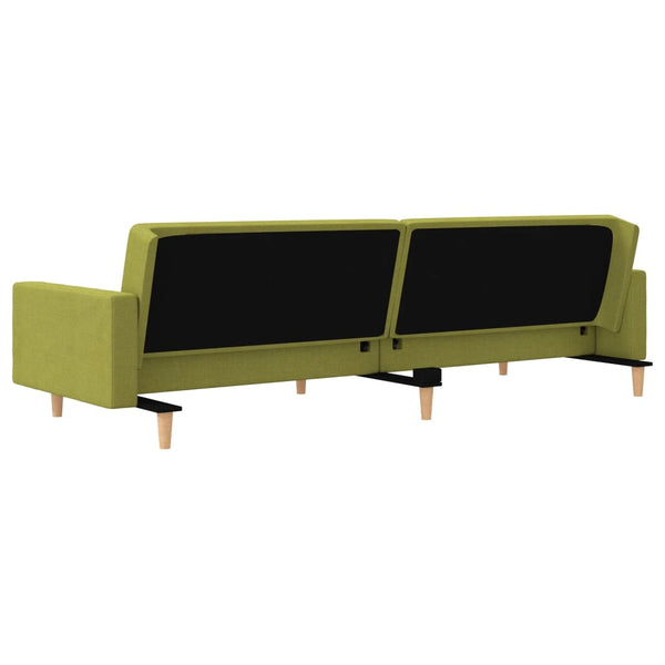 Grünes Schlafsofa 2-Sitzer mit Kissen