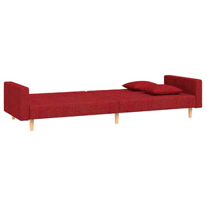 Schlafsofa 2-Sitzer Weinrot