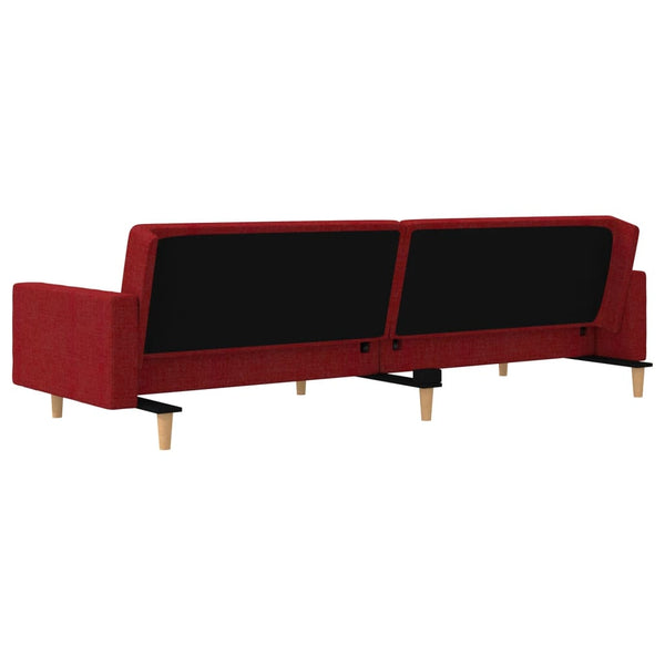 Schlafsofa 2-Sitzer Weinrot