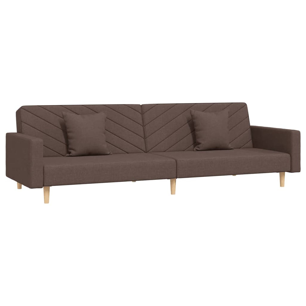 Schlafsofa 2-Sitzer Taupe mit Kissen