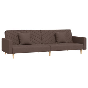 Schlafsofa 2-Sitzer Taupe mit Kissen