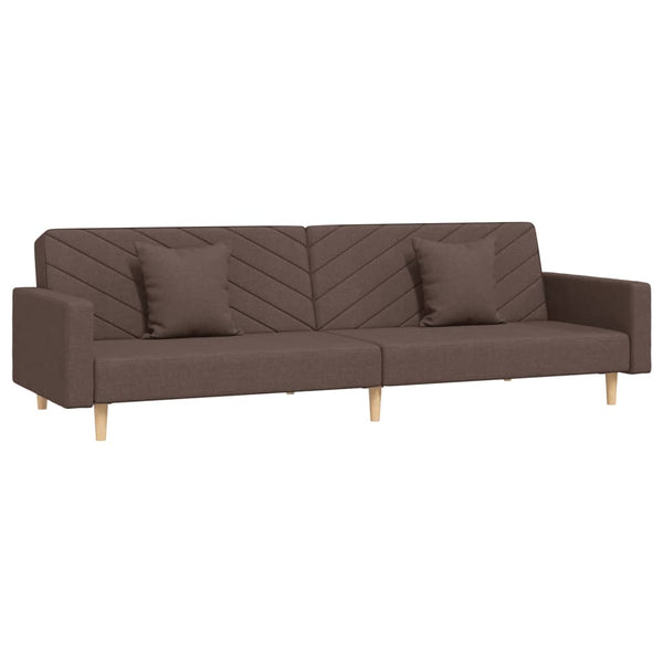 Schlafsofa 2-Sitzer Taupe mit Kissen