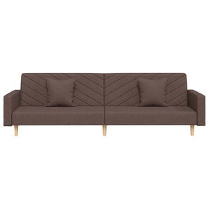 Schlafsofa 2-Sitzer Taupe mit Kissen