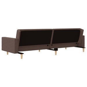 Schlafsofa 2-Sitzer Taupe mit Kissen