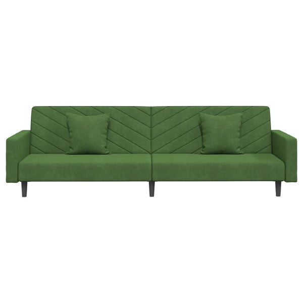 Schlafsofa 2-Sitzer Dunkelgrün Samt