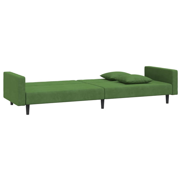 Schlafsofa 2-Sitzer Dunkelgrün Samt