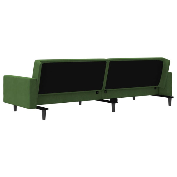 Schlafsofa 2-Sitzer Dunkelgrün Samt