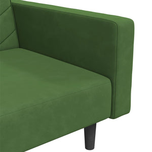 Schlafsofa 2-Sitzer Dunkelgrün Samt
