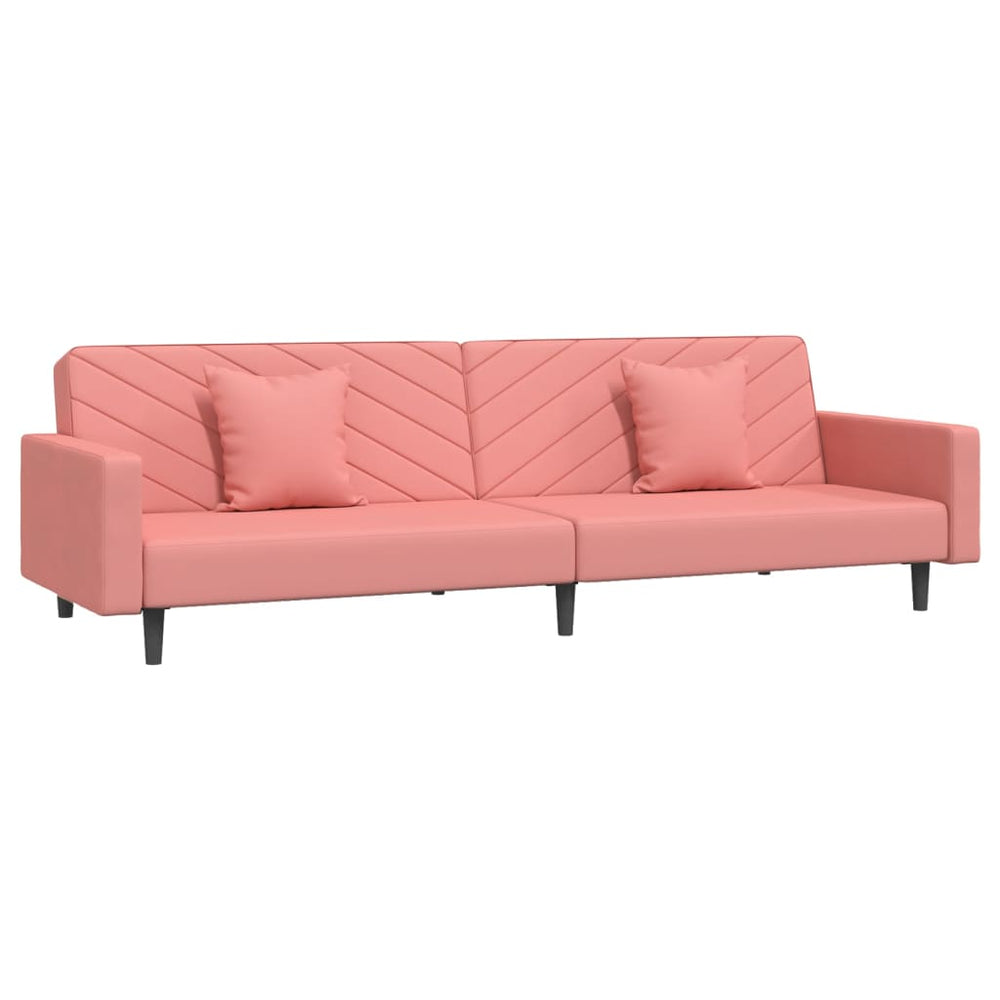 Schlafsofa 2-Sitzer Rosa Samt
