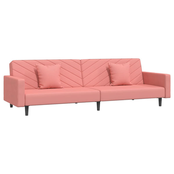 Schlafsofa 2-Sitzer Rosa Samt