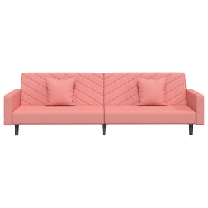 Schlafsofa 2-Sitzer Rosa Samt