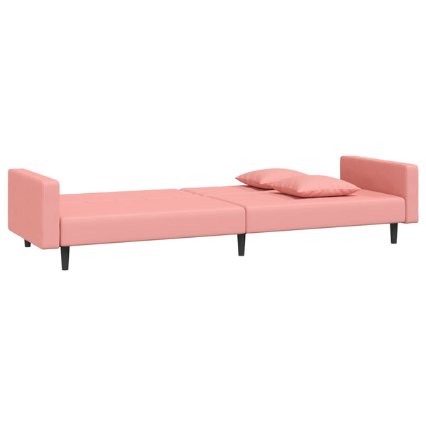 Schlafsofa 2-Sitzer Rosa Samt