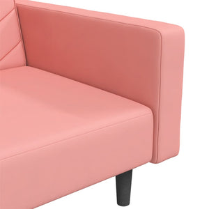 Schlafsofa 2-Sitzer Rosa Samt