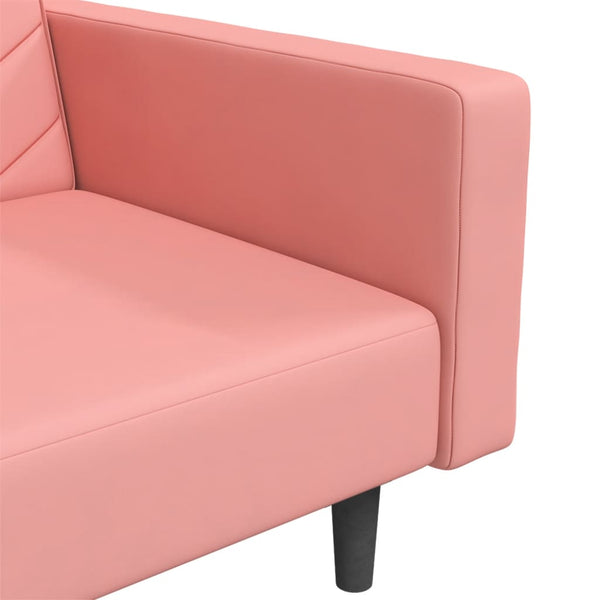 Schlafsofa 2-Sitzer Rosa Samt