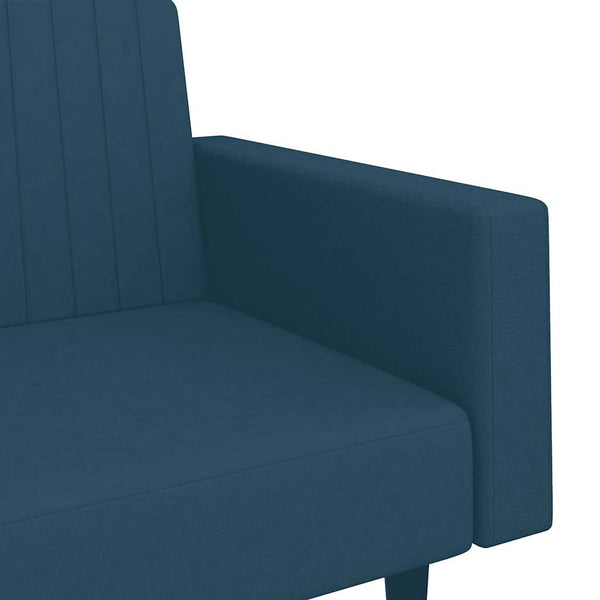 vidaXL 2-Seater Sofa Bed Blue Velvet