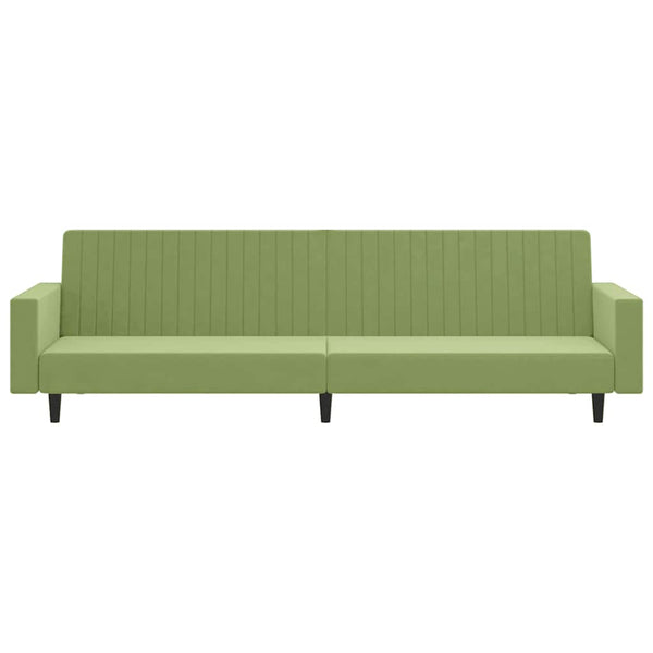Schlafsofa 2-Sitzer Hellgrün Samt