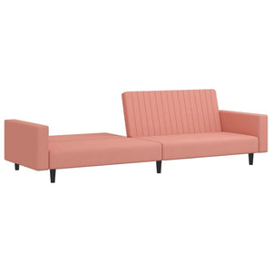 Schlafsofa 2-Sitzer Rosa Samt