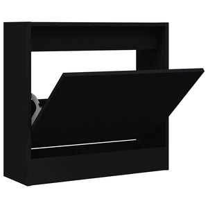 Schuhschrank Schwarz 60x21x57cm