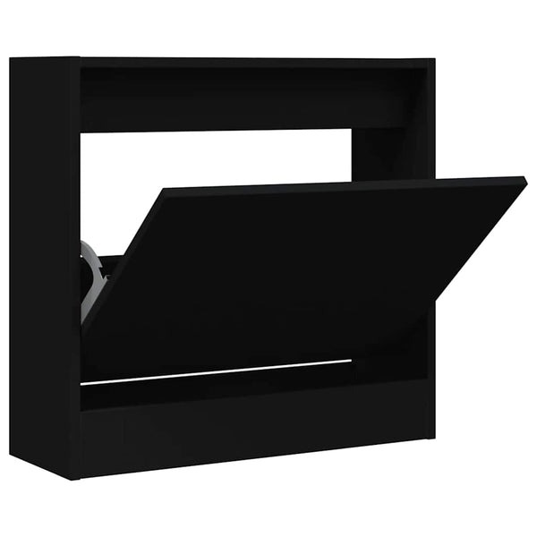Schuhschrank Schwarz 60x21x57cm