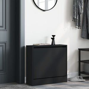 Schuhschrank Schwarz 60x21x57cm