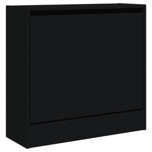 Schuhschrank Schwarz 60x21x57cm