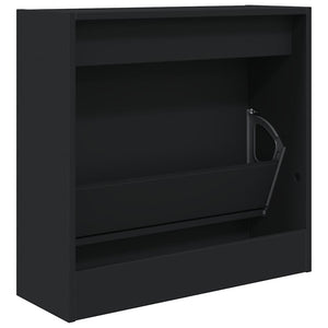 Schuhschrank Schwarz 60x21x57cm