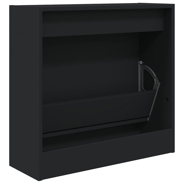Schuhschrank Schwarz 60x21x57cm