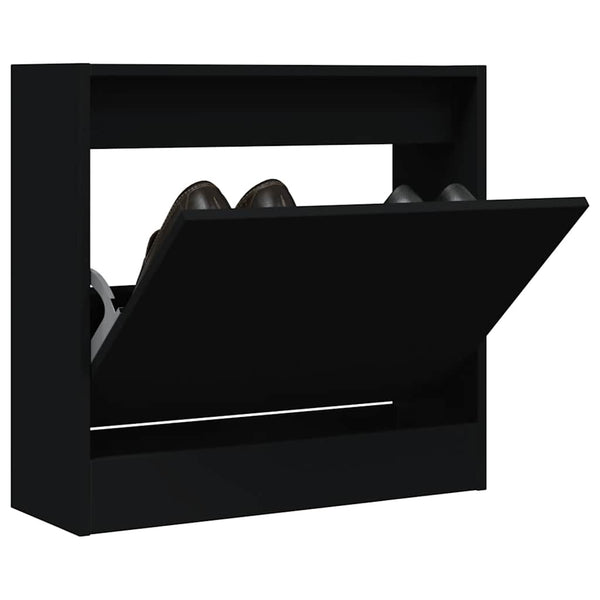 Schuhschrank Schwarz 60x21x57cm