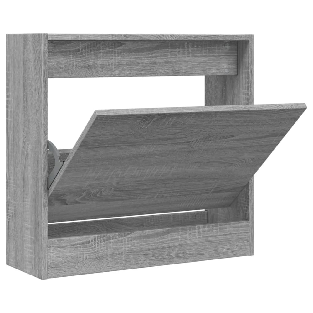 vidaXL Meuble à chaussures gris Sonoma 60x21x57 cm bois d'ingénierie
