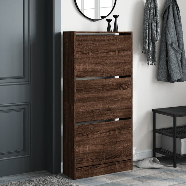 Schuhschrank Braun Eichen-Optik