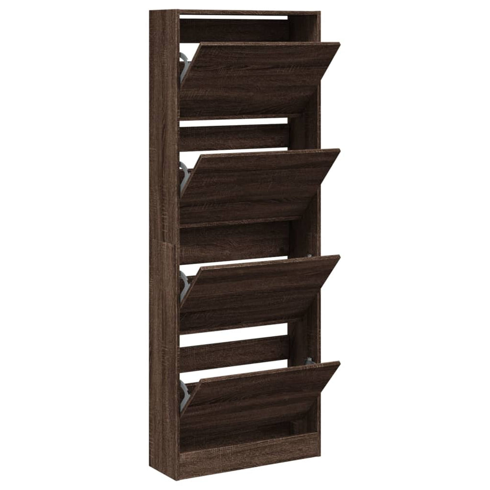 Schuhschrank Braun Eichenoptik 60 cm