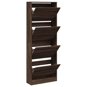 Schuhschrank Braun Eichenoptik 60 cm