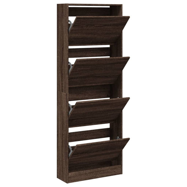 Schuhschrank Braun Eichenoptik 60 cm