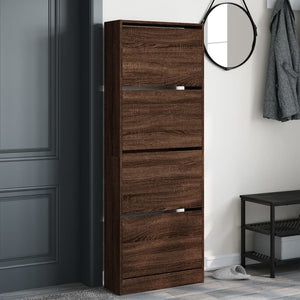 Schuhschrank Braun Eichenoptik 60 cm