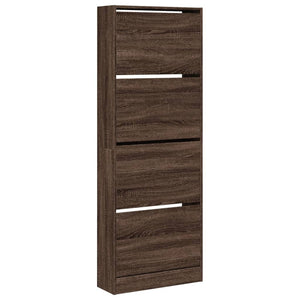 Schuhschrank Braun Eichenoptik 60 cm