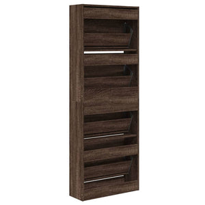 Schuhschrank Braun Eichenoptik 60 cm