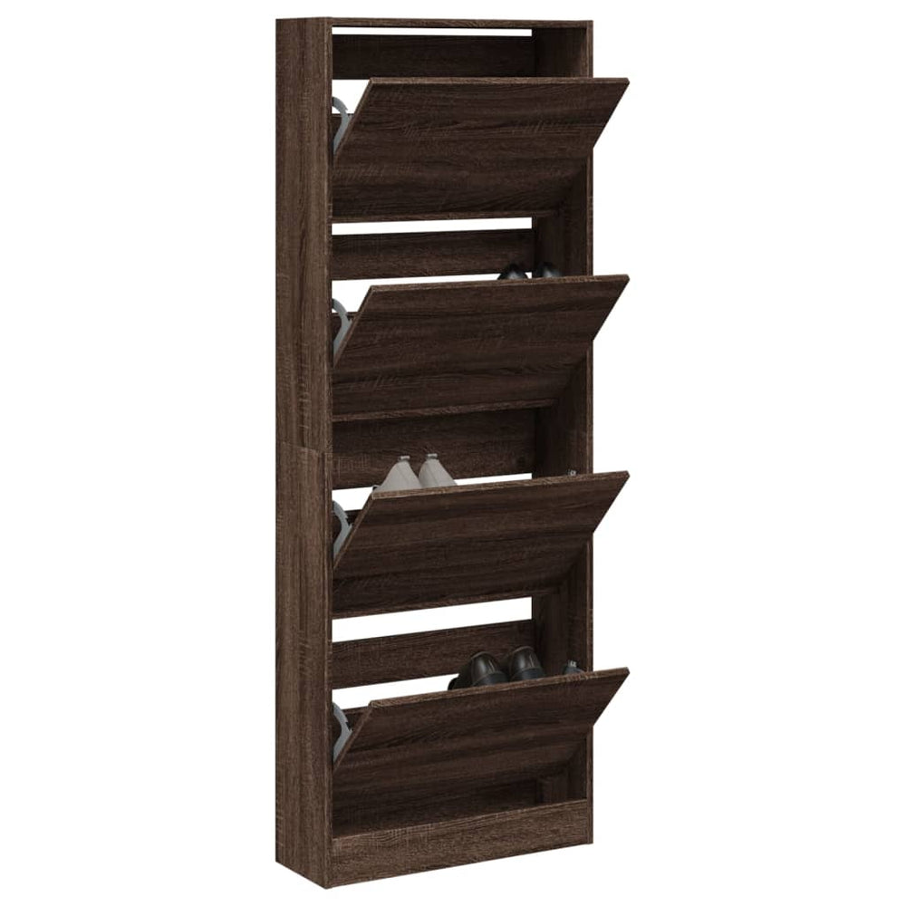 Schuhschrank Braun Eichenoptik 60 cm