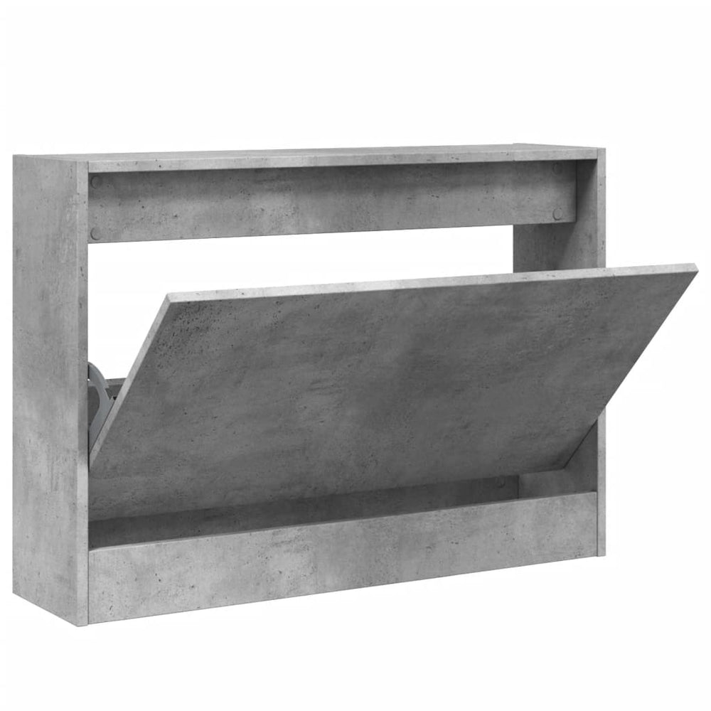 Betongrauer Schuhschrank 80 cm