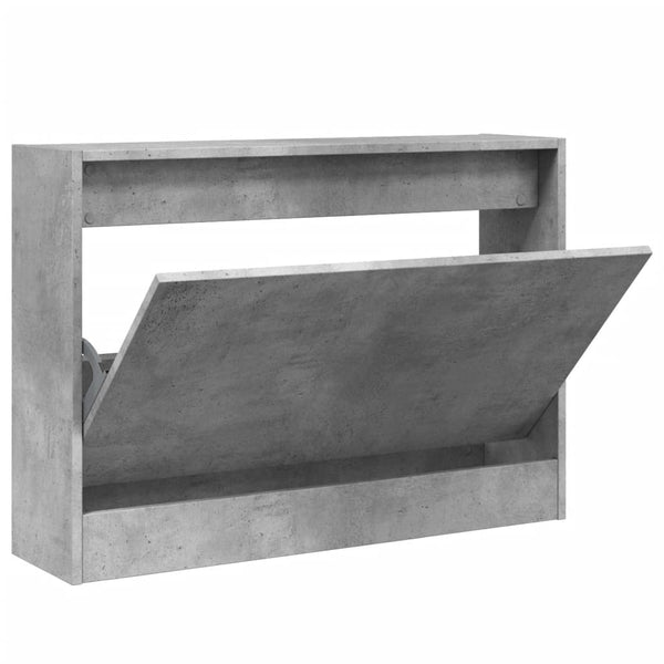 Betongrauer Schuhschrank 80 cm