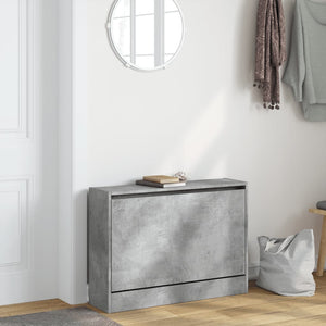 Betongrauer Schuhschrank 80 cm