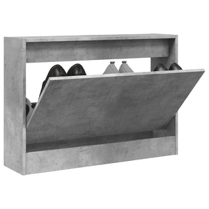 Betongrauer Schuhschrank 80 cm