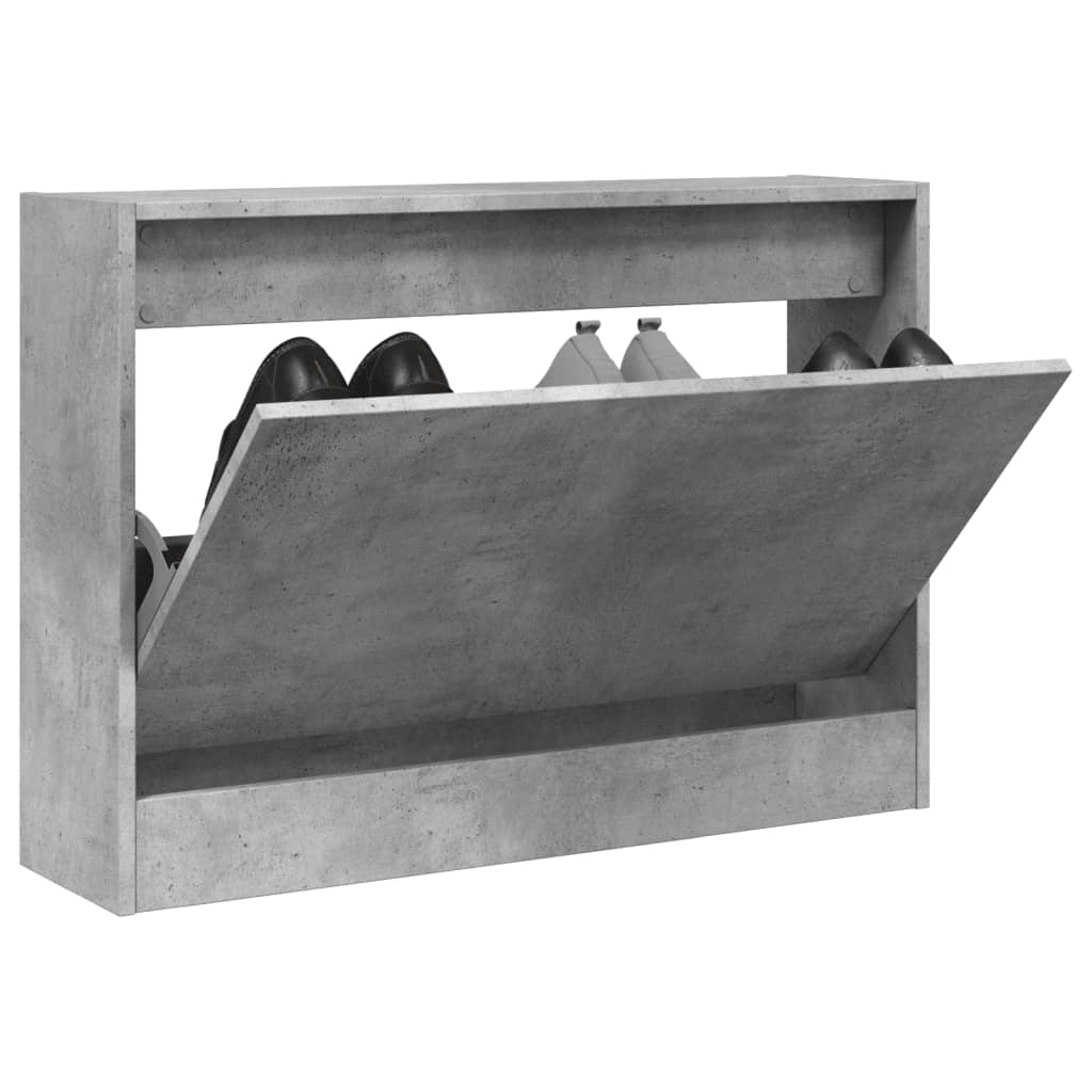 Betongrauer Schuhschrank 80 cm
