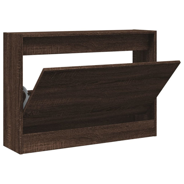 Schuhschrank Braun Eichenoptik 80 cm