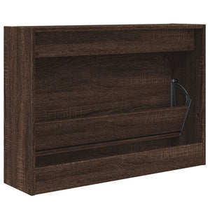 Schuhschrank Braun Eichenoptik 80 cm