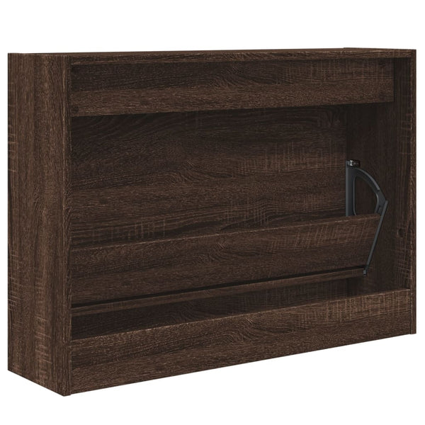 Schuhschrank Braun Eichenoptik 80 cm