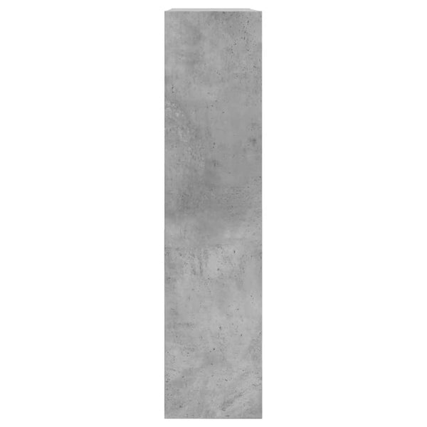 Betongrauer Schuhschrank aus Holz, 80 cm